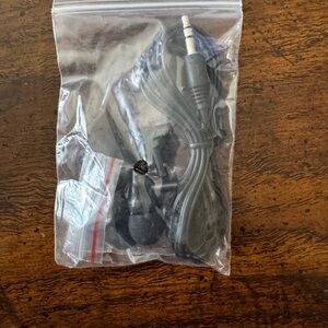 Black Wired Earbud Headphones